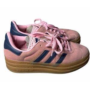 adidas Originals Gazelle Bold W Pink Navy Gum Women Platform Casual Shoes H06122